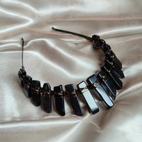 ANUBIS Black Agate Crystal Crown