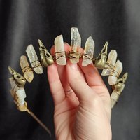 CITRINE RAVEN Crystal Crown