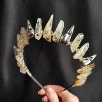 CITRINE RAVEN Crystal Crown