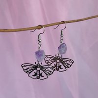 Butterfly Amethyst Earrings