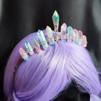 UNICORN QUEEN Titanium Quartz Crystal Crown