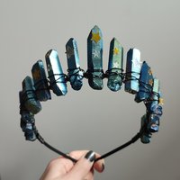 CELESTIA Titanium Quartz Crystal Crown