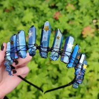 CELESTIA Titanium Quartz Crystal Crown