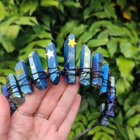 CELESTIA Titanium Quartz Crystal Crown