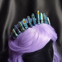 CELESTIA Titanium Quartz Crystal Crown