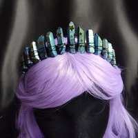 CELESTIA Titanium Quartz Crystal Crown