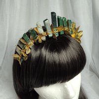 MOTHER EARTH Moss Agate Crystal Crown