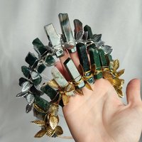 MOTHER EARTH Moss Agate Crystal Crown