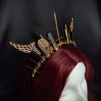 VALKYRIE Black Agate Crystal Crown