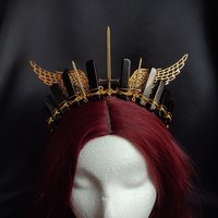 VALKYRIE Black Agate Crystal Crown