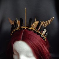 VALKYRIE Black Agate Crystal Crown