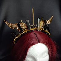 VALKYRIE Black Agate Crystal Crown