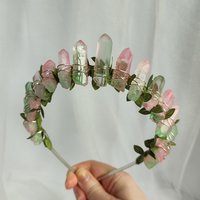 FOREST FAIRY Titanium Quartz Crystal Crown