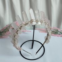 APHRODITE Rose Quartz Crystal Crown