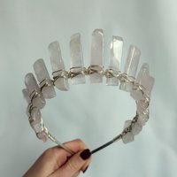 APHRODITE Rose Quartz Crystal Crown