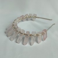 APHRODITE Rose Quartz Crystal Crown