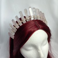 APHRODITE Rose Quartz Crystal Crown