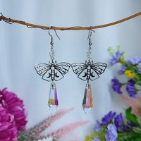 Butterfly Crystal Drop Earrings