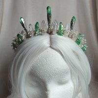 GREEN SPIRIT Titanium Quartz Crystal Crown