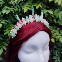 GREEN SPIRIT Titanium Quartz Crystal Crown