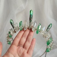 GREEN SPIRIT Titanium Quartz Crystal Crown