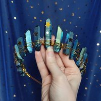 CELESTIA Titanium Quartz Crystal Crown
