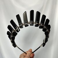ANUBIS Black Agate Crystal Crown