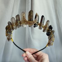 DRUID Smokey Quartz Crystal Crown