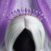 My little princess crown with purple and pink glass crystals.