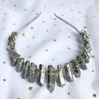 Mercury Crown with silver titanium quartz and silver headband.