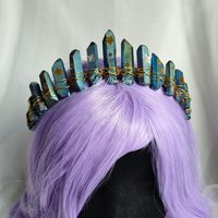 CELESTIA Titanium Quartz Crystal Crown