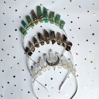 Mini crown collection with a choice of crystals and optional silver moon.