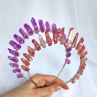 Summer Crown Collection with titanium quartz wire wrapped onto a headband.