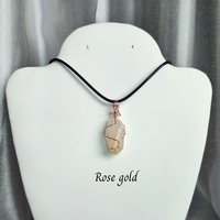 Citrine Wire Wrapped Pendant in Gold, Rose Gold or Copper