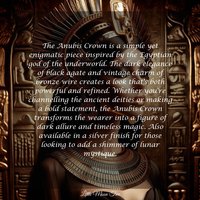 ANUBIS Black Agate Crystal Crown