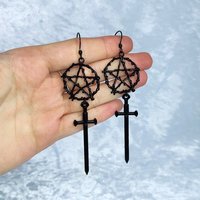 Pentacle Sword Earrings