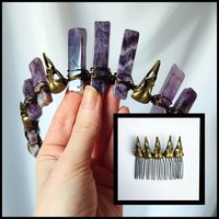 AMETHYST RAVEN Crystal Crown