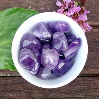 Amethyst polished tumblestone.