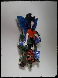 Hanging Fairy Witch Plaque