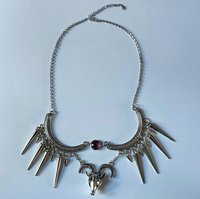 Baphomet Spiked Bib Necklace