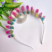 RAINBOW Titanium Quartz Crystal Crown