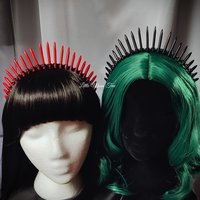 Spike and Drusilla Crowns with Black or Red Howlite.