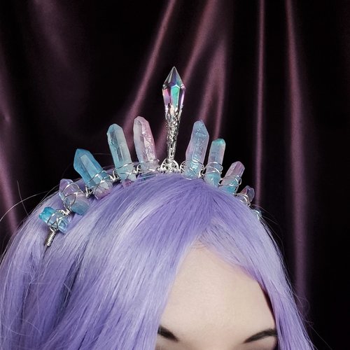 UNICORN QUEEN Titanium Quartz Crystal Crown