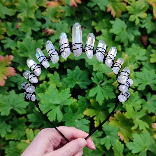 ANGEL DUST Aura Quartz Crystal Crown