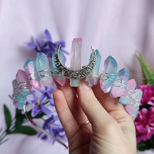 MOON CANDY Titanium Quartz Crystal Crown