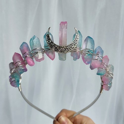 MOON CANDY Titanium Quartz Crystal Crown