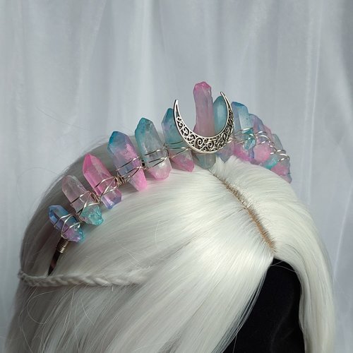 MOON CANDY Titanium Quartz Crystal Crown