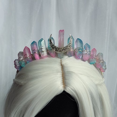 MOON CANDY Titanium Quartz Crystal Crown