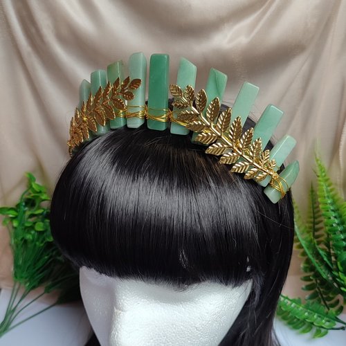 HERA Green Aventurine Crystal Crown
