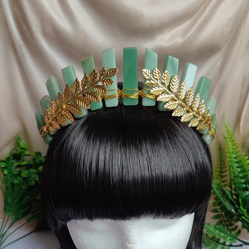 HERA Green Aventurine Crystal Crown